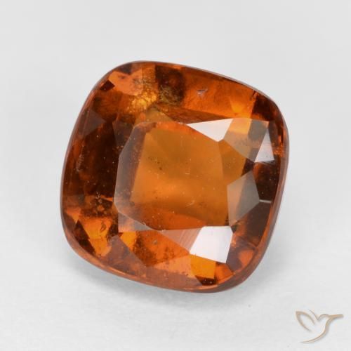 2.30 ct Orange Hessonite Garnet Stone, Natural Hessonite Garnet in Cushion-Cut Shape for Sale