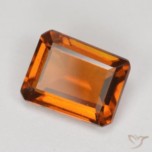 2.07 ct Orange Hessonite Garnet Stone, Natural Hessonite Garnet in Octagon Facet Shape for Sale