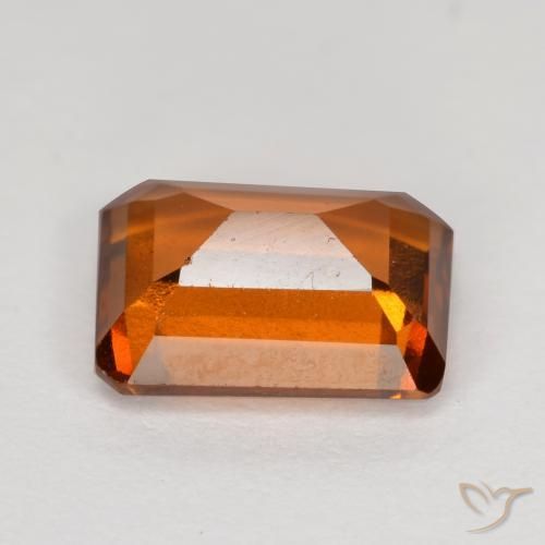 Hessonite Garnet Gemstone in 8.3 x 6.5 mm Size for Sale, Hessonite Garnet Stone in Medium-Dark Orange Color