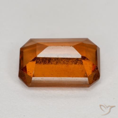 Hessonite Garnet Gemstone in 7.5 x 5.5 mm Size for Sale, Hessonite Garnet Stone in Medium-Dark Orange Color