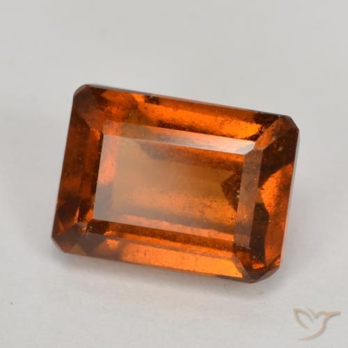 2.54 ct Orange Hessonite Garnet Stone, Natural Hessonite Garnet in Octagon Facet Shape for Sale