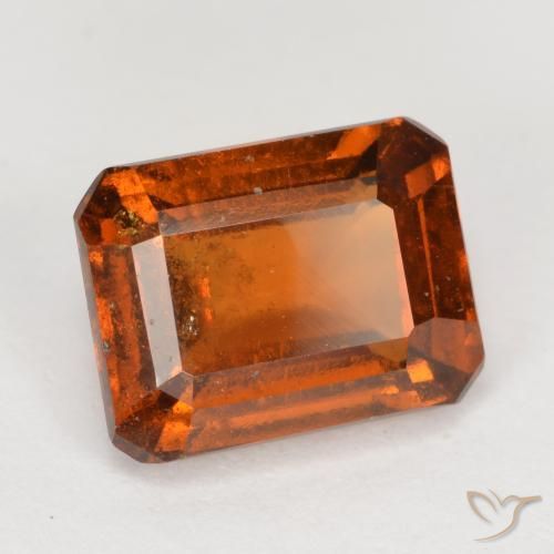 2.30 ct Orange Hessonite Garnet Stone, Natural Hessonite Garnet in Octagon Facet Shape for Sale