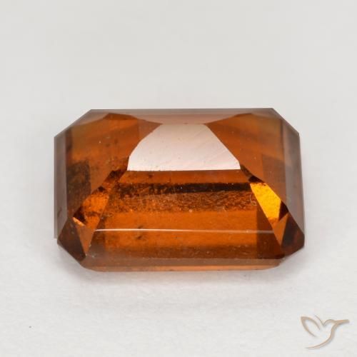 Hessonite Garnet Gemstone in 8.1 x 6.3 mm Size for Sale, Hessonite Garnet Stone in Deep Orange Color