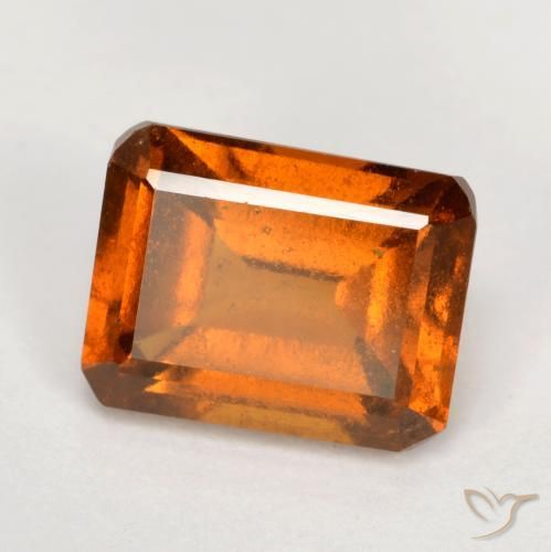 2.13 ct Orange Hessonite Garnet Stone, Natural Hessonite Garnet in Octagon Facet Shape for Sale