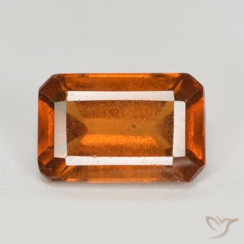 2,08ct Sfaccettatura ottagonale arancione Granato essonite dallo Sri Lanka, Dimension 8,9 x 5,8mm, Natural non trattati Gemstone, VS-SI Clarity, 1 piece Granato essonite in Arancio medio-scuro Color, Mohs Hardness of 6,5 - 7,5 adatto per gioielli da indossare ogni giorno, Photo A