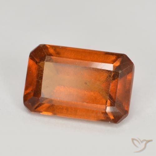 2.08 ct Orange Hessonite Garnet Stone, Natural Hessonite Garnet in Octagon Facet Shape for Sale