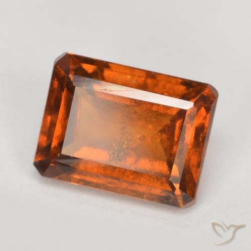 2.16 ct Orange Hessonite Garnet Stone, Natural Hessonite Garnet in Octagon Facet Shape for Sale
