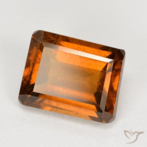 2.12 ct Orange Hessonite Garnet Stone, Natural Hessonite Garnet in Octagon Facet Shape for Sale