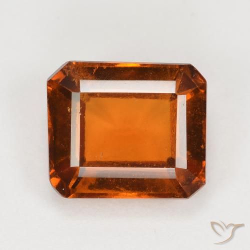 2,14 ct orangefarbener Hessonit-Granat, 7,6 x 6,6 mm Achteckschliff aus Sri Lanka, Photo A