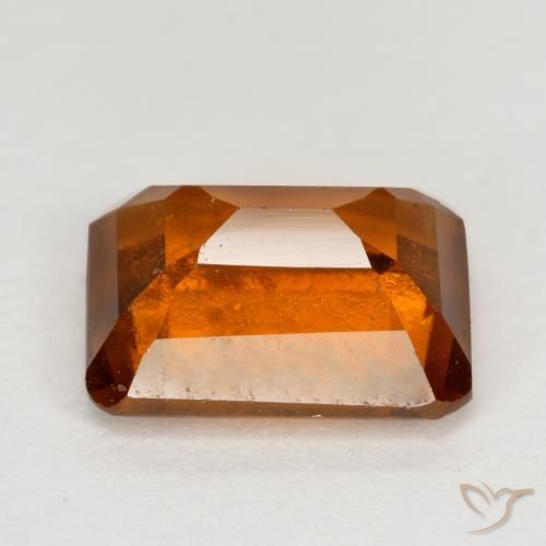 Hessonite Garnet Gemstone in 8.3 x 6.3 mm Size for Sale, Hessonite Garnet Stone in Medium-Dark Orange Color