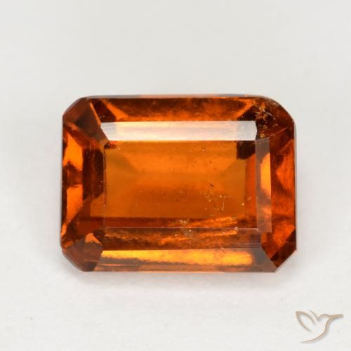 2.06ct Natural Reddish Orange Hessonite Garnet, Emerald Cut, VS-SI