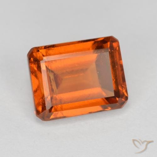 2.21 ct Orange Hessonite Garnet Stone, Natural Hessonite Garnet in Octagon Facet Shape for Sale