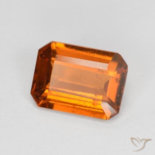 1.92 ct Orange Hessonite Garnet Stone, Natural Hessonite Garnet in Octagon Facet Shape for Sale