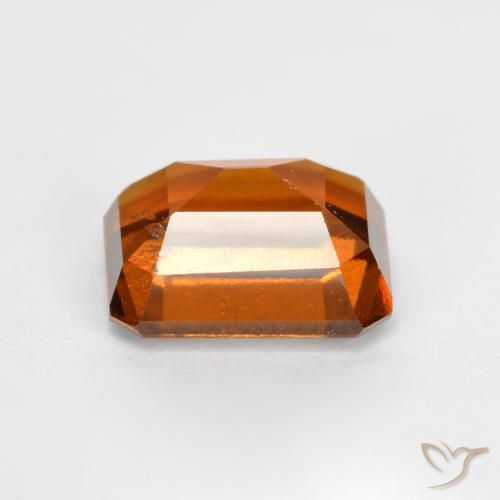 Hessonite Garnet Gemstone in 8.1 x 6.6 mm Size for Sale, Hessonite Garnet Stone in Amber Orange Color