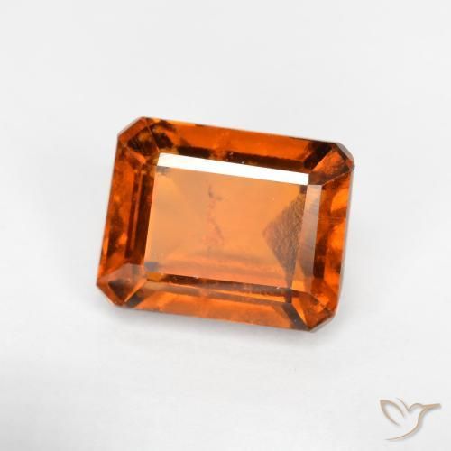2.14 ct Orange Hessonite Garnet Stone, Natural Hessonite Garnet in Octagon Facet Shape for Sale