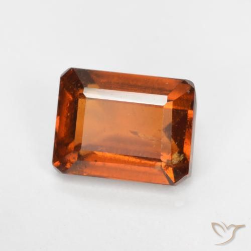 2.28 ct Orange Hessonite Garnet Stone, Natural Hessonite Garnet in Octagon Facet Shape for Sale