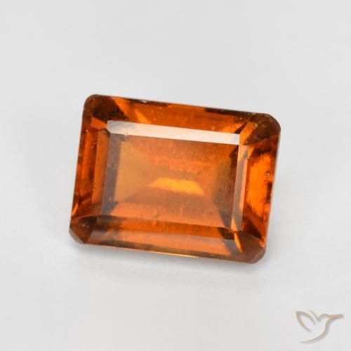 2.28 ct Orange Hessonite Garnet Stone, Natural Hessonite Garnet in Octagon Facet Shape for Sale