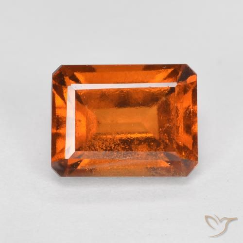 2.23 ct Orange Hessonite Garnet Stone, Natural Hessonite Garnet in Octagon Facet Shape for Sale