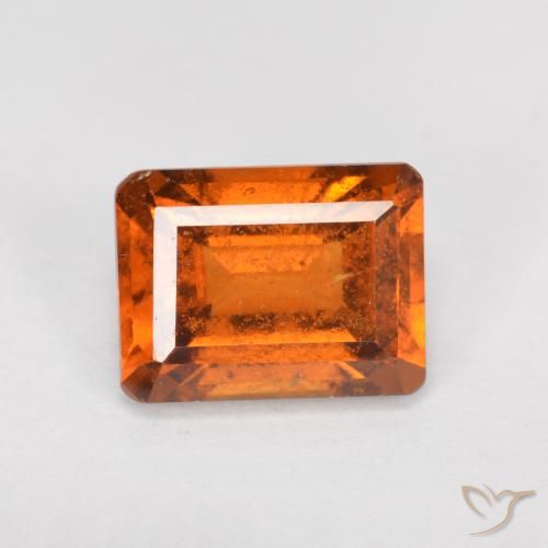2.27 ct Orange Hessonite Garnet Stone, Natural Hessonite Garnet in Octagon Facet Shape for Sale
