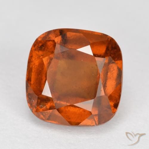2.18 ct Orange Hessonite Garnet Stone, Natural Hessonite Garnet in Cushion-Cut Shape for Sale