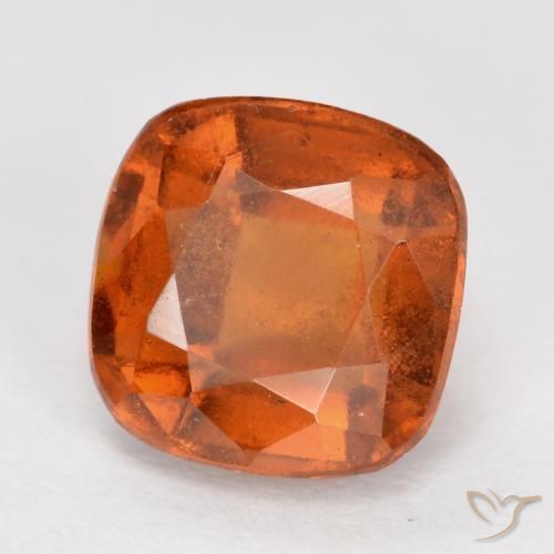 2.23 ct Orange Hessonite Garnet Stone, Natural Hessonite Garnet in Cushion-Cut Shape for Sale