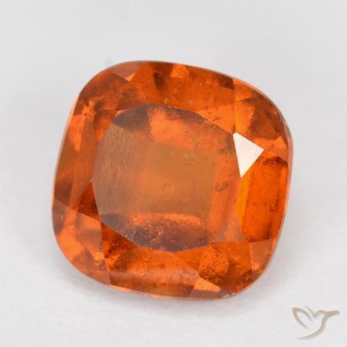 2.02 ct Orange Hessonite Garnet Stone, Natural Hessonite Garnet in Cushion-Cut Shape for Sale