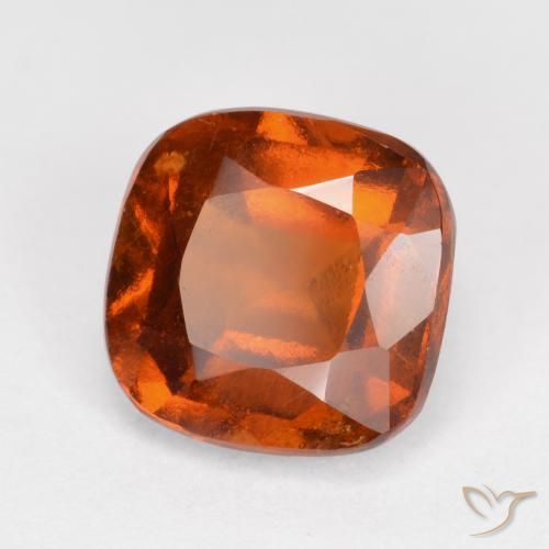 1.94 ct Orange Hessonite Garnet Stone, Natural Hessonite Garnet in Cushion-Cut Shape for Sale