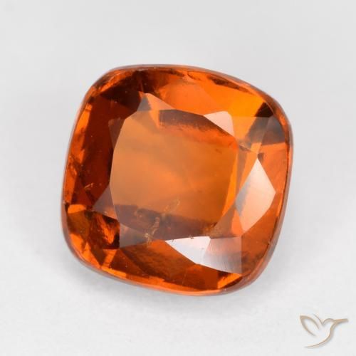2.24 ct Orange Hessonite Garnet Stone, Natural Hessonite Garnet in Cushion-Cut Shape for Sale