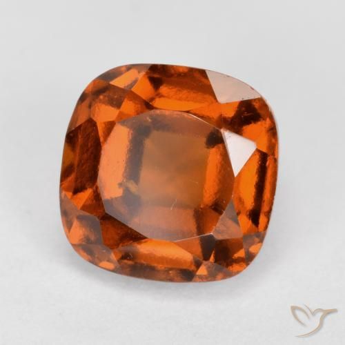 2.24 ct Orange Hessonite Garnet Stone, Natural Hessonite Garnet in Cushion-Cut Shape for Sale