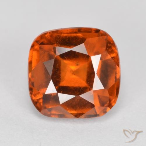 2.10ct Natural Fire Orange Hessonite Garnet, Cushion, VS