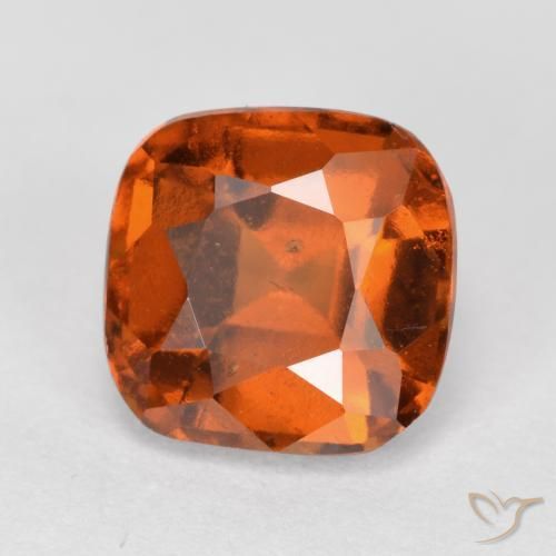 2.10 ct Orange Hessonite Garnet Stone, Natural Hessonite Garnet in Cushion-Cut Shape for Sale