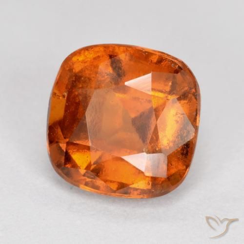 2.00 ct Orange Hessonite Garnet Stone, Natural Hessonite Garnet in Cushion-Cut Shape for Sale