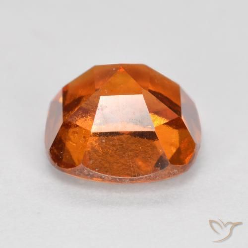Hessonite Garnet Gemstone in 7 x 7 mm (calibrated) Size for Sale, Hessonite Garnet Stone in Deep Orange Color