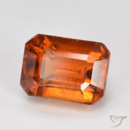 1.83 ct Orange Hessonite Garnet Stone, Natural Hessonite Garnet in Octagon Facet Shape for Sale