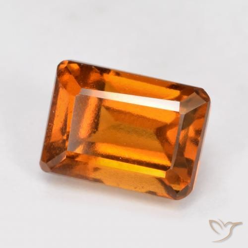 1.76 ct Orange Hessonite Garnet Stone, Natural Hessonite Garnet in Octagon Facet Shape for Sale