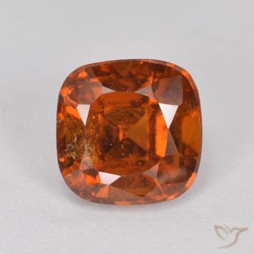 2.08 ct Orange Hessonite Garnet Stone, Natural Hessonite Garnet in Cushion-Cut Shape for Sale