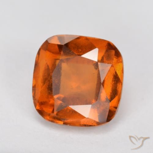 2.05 ct Orange Hessonite Garnet Stone, Natural Hessonite Garnet in Cushion-Cut Shape for Sale