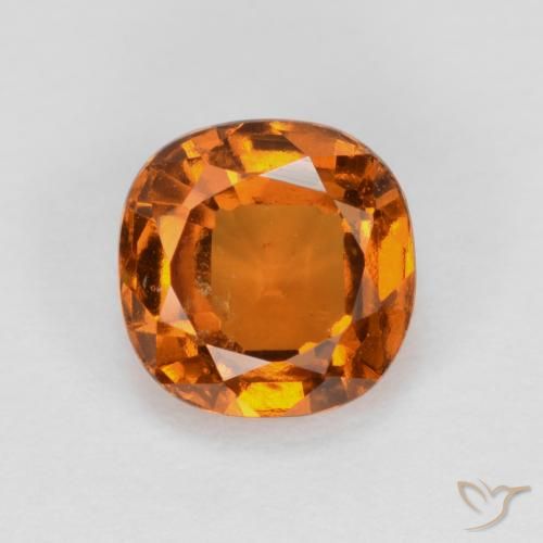 1.21ct Natural Deep Orange Hessonite Garnet, Cushion, VS-SI