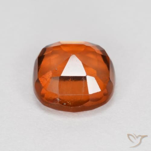 Hessonite Garnet Gemstone in 6 x 6 mm (calibrated) Size for Sale, Hessonite Garnet Stone in Amber Orange Color