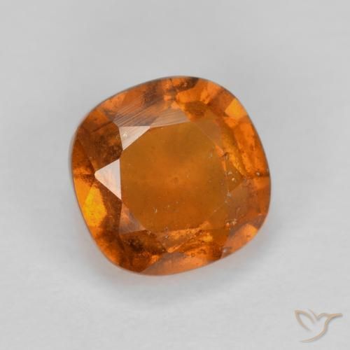 1.46 ct Orange Hessonite Garnet Stone, Natural Hessonite Garnet in Cushion-Cut Shape for Sale