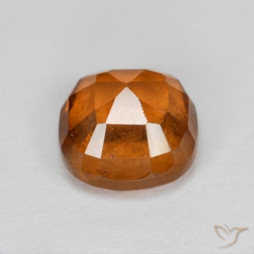 Hessonite Garnet Gemstone in 6 x 6 mm (calibrated) Size for Sale, Hessonite Garnet Stone in Deep Orange Color