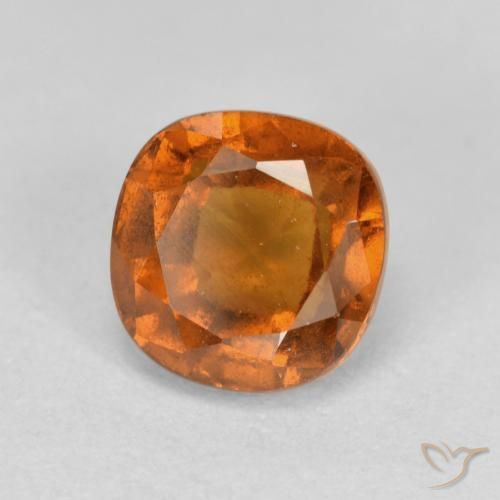 1.29 ct Orange Hessonite Garnet Stone, Natural Hessonite Garnet in Cushion-Cut Shape for Sale