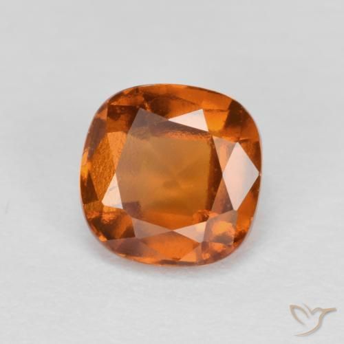 1.30 ct Orange Hessonite Garnet Stone, Natural Hessonite Garnet in Cushion-Cut Shape for Sale