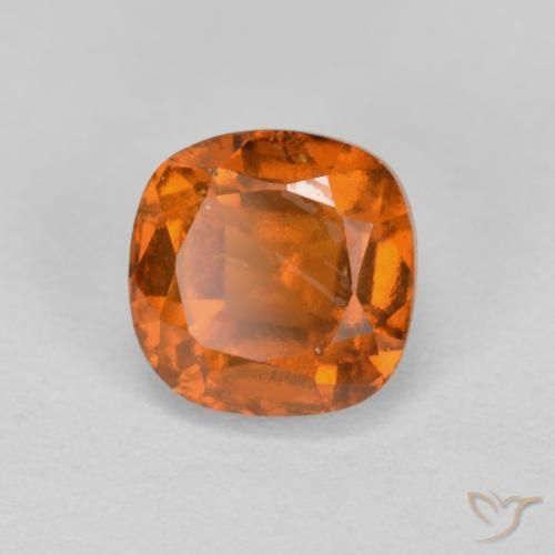1.50 ct Orange Hessonite Garnet Stone, Natural Hessonite Garnet in Cushion-Cut Shape for Sale