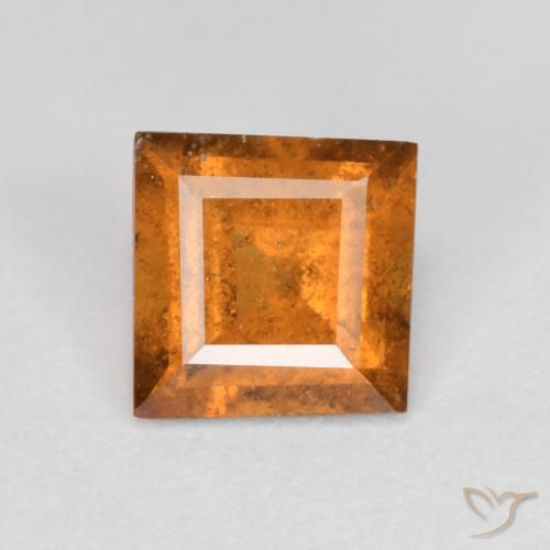 1.03 ct Orange Hessonite Garnet Stone, Natural Hessonite Garnet in Square Facet Shape for Sale