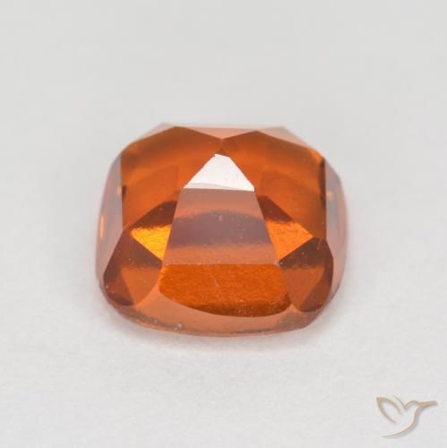 Hessonite Garnet Gemstone in 7 x 7 mm (calibrated) Size for Sale, Hessonite Garnet Stone in Medium Orange Color