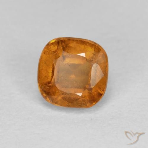0.93 ct Orange Hessonite Garnet Stone, Natural Hessonite Garnet in Cushion-Cut Shape for Sale