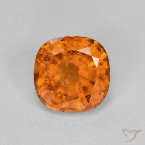 0.83 ct Orange Hessonite Garnet Stone, Natural Hessonite Garnet in Cushion-Cut Shape for Sale