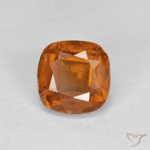 0.96 ct Orange Hessonite Garnet Stone, Natural Hessonite Garnet in Cushion-Cut Shape for Sale