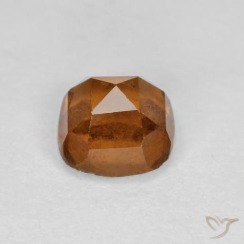 Hessonite Garnet Gemstone in 5.3 x 5.3 mm Size for Sale, Hessonite Garnet Stone in Medium Orange Color